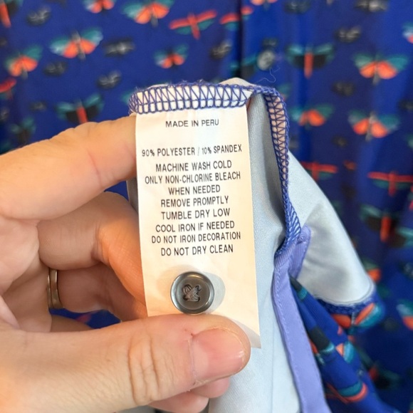 Greyson Golf Performance Polo Shirt Sz XXL Blue Dragonflies Insects - Picture 5 of 5